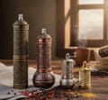 Handmade Turkish Coffee Grinder with Brass Handle - Kitchen Decor