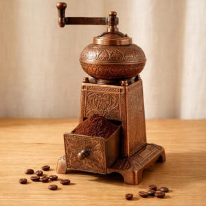 Antique Style Coffee & Spice Grinder | Manual Hand Crank Mill
