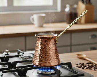 槌目銅製トルココーヒーポット – 手作りアラビア風 - Etsy 日本