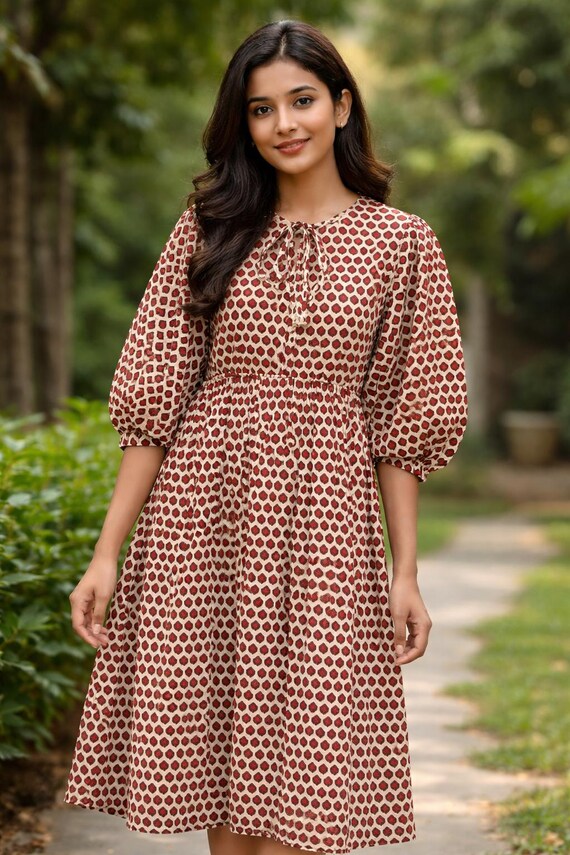 midi cotton gauze dress Threads 4 Thought Women's Adrienne Gauze Smocked Midi Dress XL in Dune, Size XL