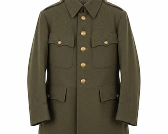WW1 US Army M1917 Wool Jacket Olive Green Military Tunic