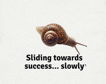 Funny Snail T-Shirt, Motivational Graphic Tee, Quirky Animal Design