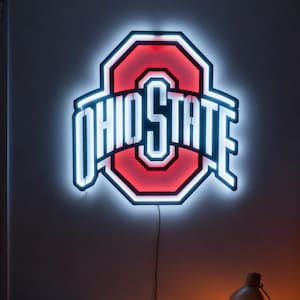 Ohio State Buckeyes LED Metal Wall Sign: Game Room Decor