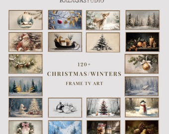 Winter / Christmas Frame TV Bundle | Winter Frame TV Art Set | Christmas Samsung Frame TV Christmas | Digital Art For Frame Tv Holiday Decor