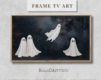 Halloween Frame TV Art, Ghost TV Art, Halloween Ghost Decor, Spooky Halloween, Spooky Art for TV, Art Digital Download