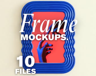 10 Canva Frame Mockups Bundle, 10 Editable Poster Mockups, Modern Designer Frame Collection, Wall Art Mockup Set, Mid Century Modern Designs