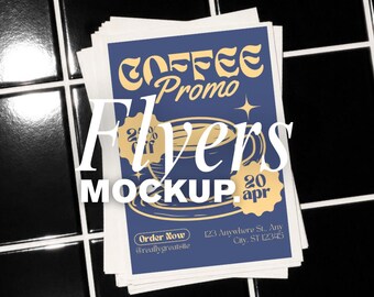 Flyer Mockup Canva Editable for Restaurant Menus Posters Promotions Marketing and Business Advertising High Resolution JPG