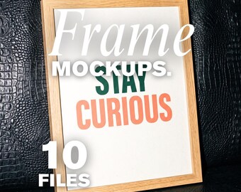Frame Mockup Canva 10 Bundle, Leather Sofa Mockup, Wall Art Mockup, Interior Poster Mockup, Art Print Mockup, Editable Canva