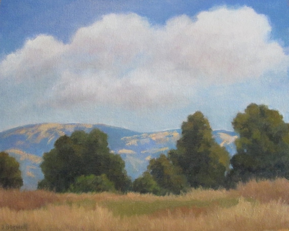 Canvas Print Jennifer Boswell 20x16 Santa Barbara Art Canvas Print FROM Original Oil Painting Carpinteria Bluffs Landscape Ready to Hang