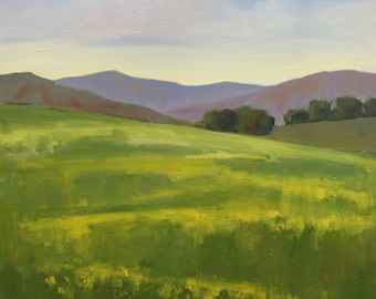 Jennifer Boswell Canvas Print Santa Barbara Art 8x8 Signed Canvas Print from Original Oil  Santa Ynez Mountain Housewarming Gift