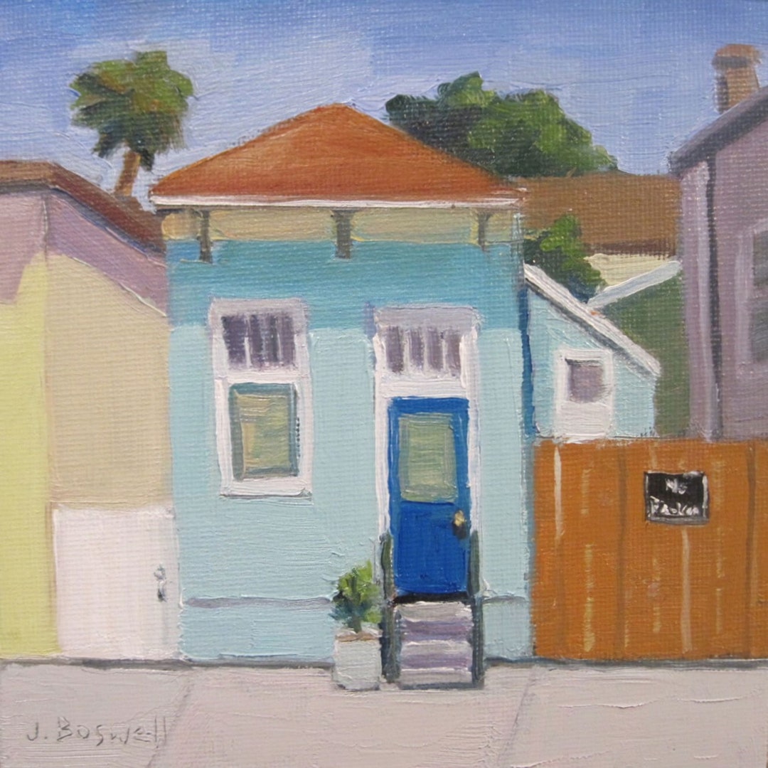 Jennifer Boswell 8x8 New Orleans House Signed Canvas Print Etsy