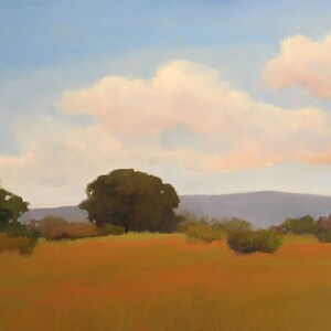 Jennifer Boswell Santa Barbara Art 36x24 Signed Canvas Print from Original Oil Painting Carpinteria Bluffs Landscape Gift Wired to Hang