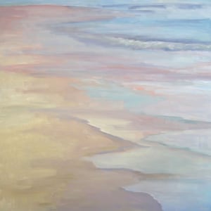 Jennifer Boswell Santa Barbara Art 40x40 Signed Canvas Print from Original Oil Painting Large Abstract Housewarming Gift Wired to Hang
