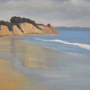 Jennifer Boswell Canvas Print 40x30 Santa Barbara Art  Signed Canvas Print FROM Original Oil Painting Summerland Beach Wired to Hang Gift