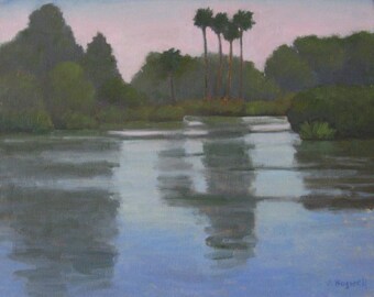 California Landscape Painting Large 16x20 Canvas Santa Barbara Bird Refuge Original Oil Painting Modern Impressionist Jennifer Boswell