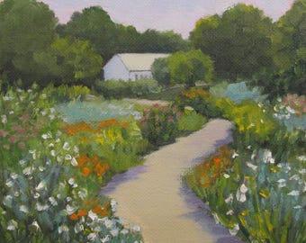 Original Jennifer Boswell 6x6 Santa Barbara Botanical Gardens Original Oil Painting Stretched Canvas Housewarming Unique Gift for Him or Her