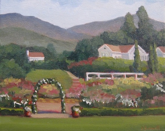 Jennifer Boswell Santa Barbara 20x16 Canvas Print from Original Oil Painting Montecito San Ysidro Ranch Abstract Landscape Ready to Hang