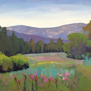 Canvas Print Jennifer Boswell 40x30 Santa Barbara Art Canvas Print FROM Original Oil Botanical Gardens Landscape Great Gift Wired to Hang