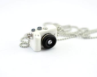 Personalized necklace Canon M3(White) Camera miniature / personalized gift /personalized necklace