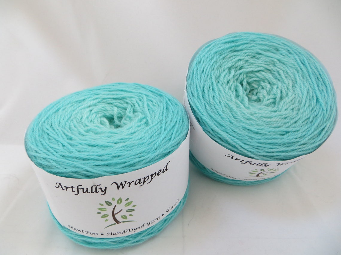 Light Green Gradient Yarn Mint Fingering Weight Ombre Yarn Etsy