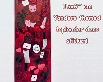 Yandere themed KPOP decoden Toploader sticker Sheet