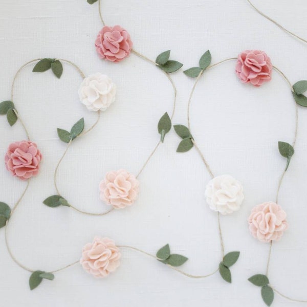 Flower Garland Wall Decor Etsy