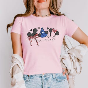 Camiseta Disney Baby, Camiseta Mickey Minnie Magic, Camiseta Some Imagination Huh, Camiseta Disney Trip, Conjunto Disneyland, Linda camiseta Disney para mujer imagen 3