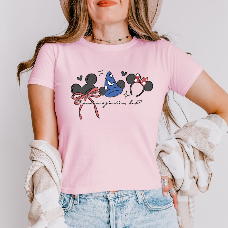 Camiseta Disney Baby, Camiseta Mickey Minnie Magic, Camiseta Some Imagination Huh, Camiseta Disney Trip, Conjunto Disneyland, Linda camiseta Disney para mujer imagen 3