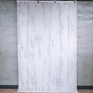 5x8 Modern Small Geometric Patterned Turkish Machine Made Carpet, Gray and White Turkish Carpet, Hallway Carpet, Acrylic Material Carpet