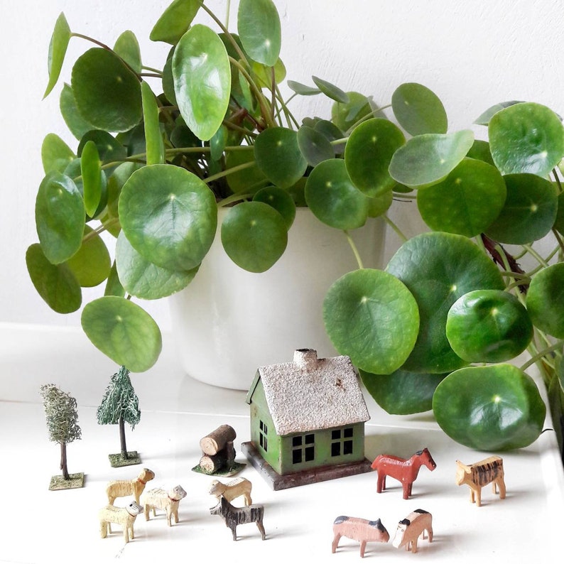 Vintage Farm Animals Made of Wood Lot of 12 Tiny Size