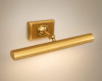 Antique Brass Picture Light | Adjustable Wall-Mounted Art & Painting Lamp | Minimalist Gallery Frame Illumination
