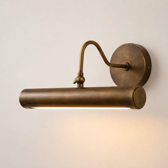 Solid Brass Picture Light - Vintage Style - 15 inch