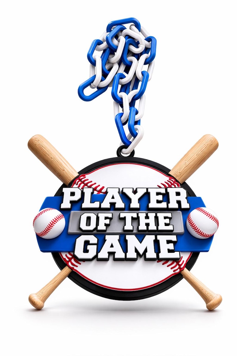 Custom Baseball Spinner Chain | 3D Printed MVP Award Necklace, Team ...