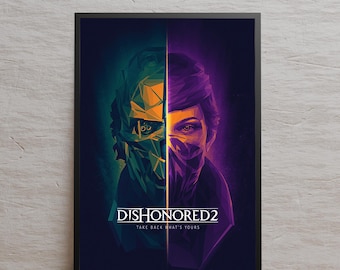 Dishonored poster, Corvo Attano-muurkunst, cadeauposter, wanddecoratie, woondecoratie, ingelijste canvasafdruk, poster cadeau game