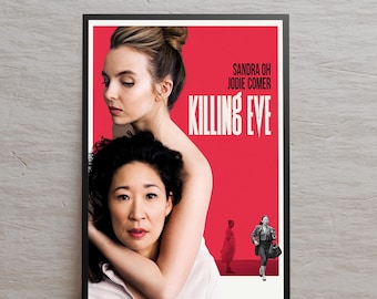 Póster de Killing Eve, arte de pared de Jodie Comer, idea de regalo, impresión en lienzo sin marco, póster de película de regalo