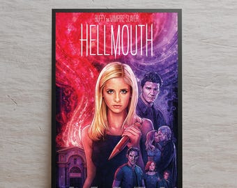 Buffy the Vampire Slayer Poster, Buffy Summers Wall Art, Gift Idea, Unframed Canvas Print, Gift TV Show Poster