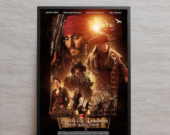 印刷可能なパイレーツオブカリビアンデジタル「指名手配」ポスター1枚