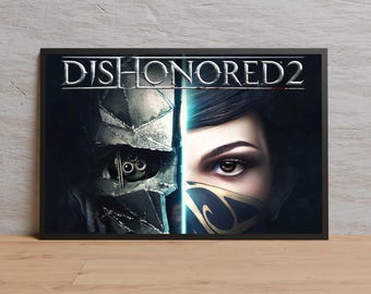 Dishonored poster, Corvo Attano-muurkunst, cadeauposter, wanddecoratie, woondecoratie, ingelijste canvasafdruk, poster cadeau game