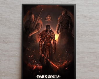 ダークソウル II マップポスター：ドラングレイグ城 キャンバスアート