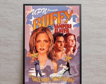Buffy the Vampire Slayer Poster, Buffy Summers Wall Art, Gift Idea, Unframed Canvas Print, Gift TV Show Poster