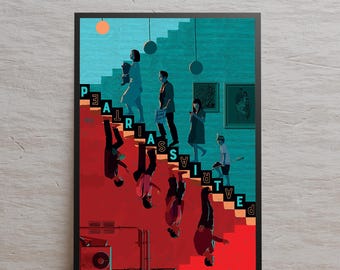 Parasite Poster, Ki Taek Wall Art, Gift Poster, Wall Decor, Home Decoration, Gift Idea, Unframed Canvas Print, Gift Movie Poster