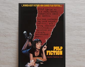 Póster de Pulp Fiction, arte de pared de Mia Wallace, idea de regalo, impresión en lienzo sin marco, póster de película de regalo