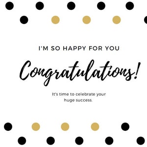 Congratulations&quot; Printable Cards in school colors