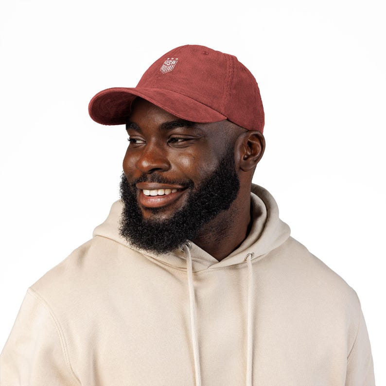 USA Soccer Corduroy Dad Hat | USWNT World Cup 2026 Cap | 4 Stars Embroidered Shield | USA World Cup Hat | Women's National Team Gift image 13