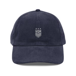 USA Soccer Corduroy Dad Hat | USWNT World Cup 2026 Cap | 4 Stars Embroidered Shield | USA World Cup Hat | Women's National Team Gift image 20