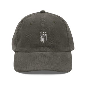 USA Soccer Corduroy Dad Hat | USWNT World Cup 2026 Cap | 4 Stars Embroidered Shield | USA World Cup Hat | Women's National Team Gift image 8