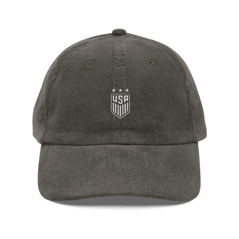 USA Soccer Corduroy Dad Hat | USWNT World Cup 2026 Cap | 4 Stars Embroidered Shield | USA World Cup Hat | Women's National Team Gift image 8