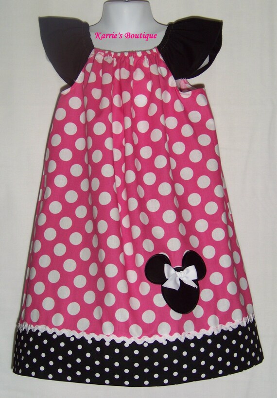 Minnie Mouse Dress / Pink Polka Dots / Disney / Character / | Etsy