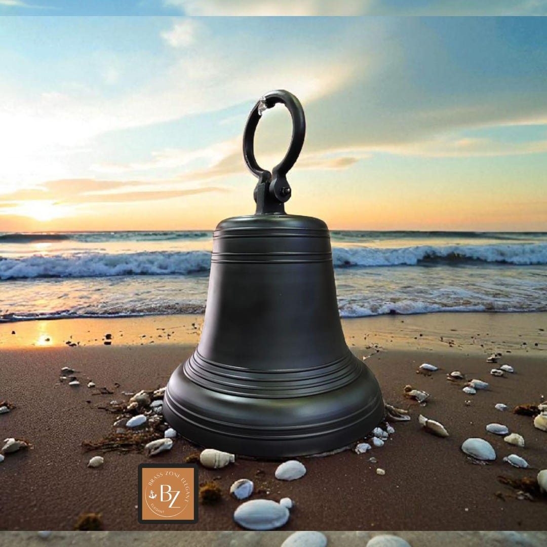 Jade Black Aluminum Bell: Modern Nautical Home Decor (16 Inch) - Etsy