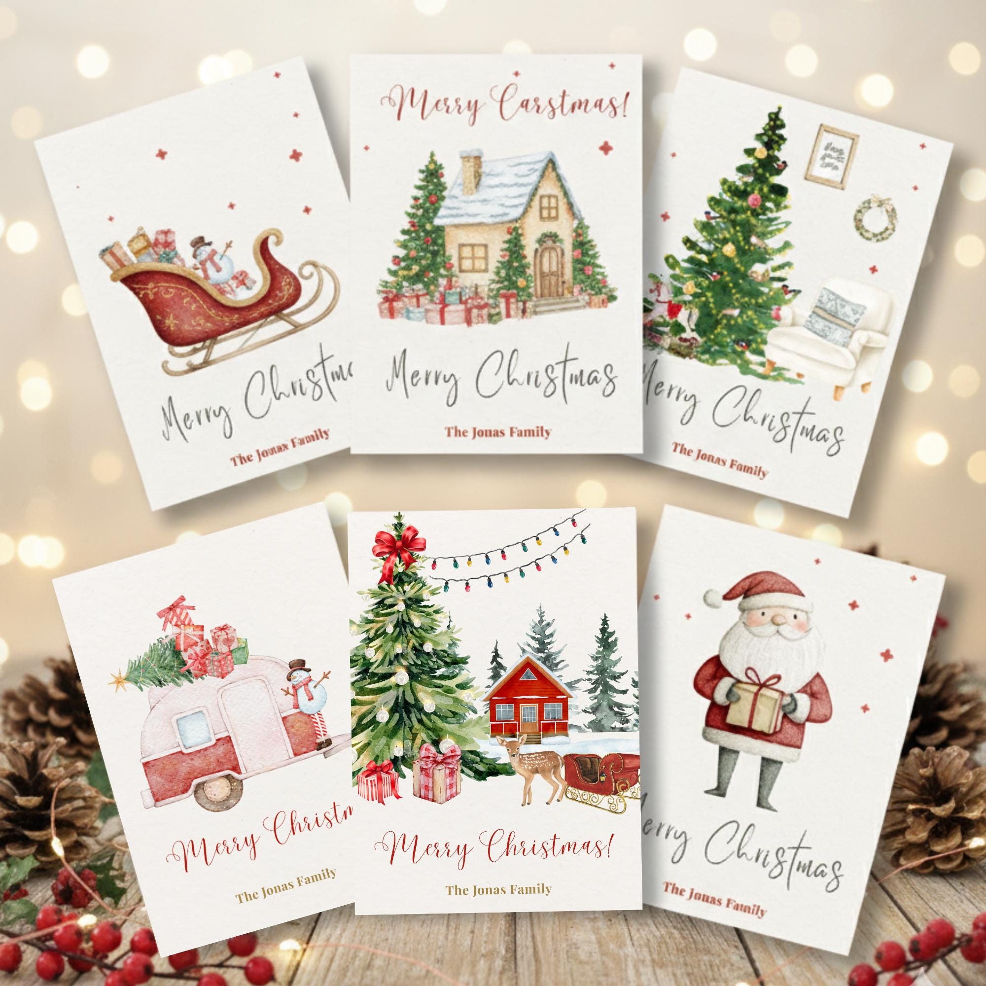 Merry christmas kaart - Etsy België, image size:2000x2000